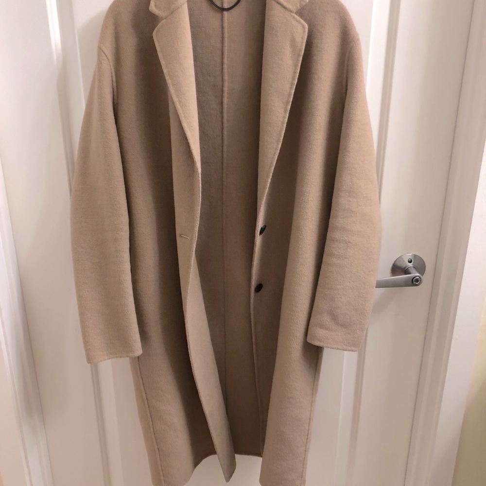 All Saints wool camel blazer coat size small